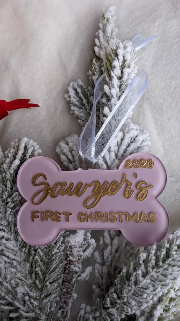Dog Bone Christmas Ornament