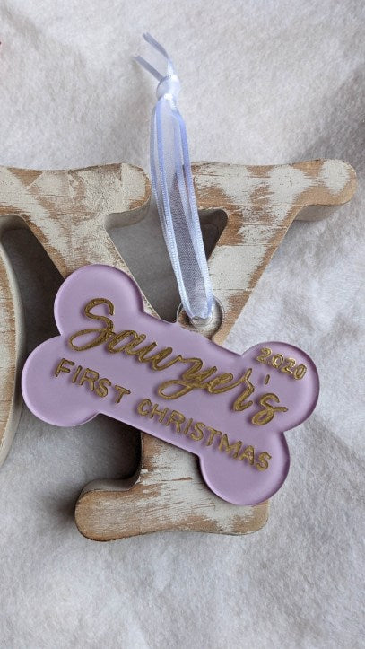 Dog Bone Christmas Ornament