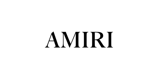 AMIRI logo representing a luxury brand partnership and live event activation at King of Prussia Mall in Philadelphia, Pennsylvania.