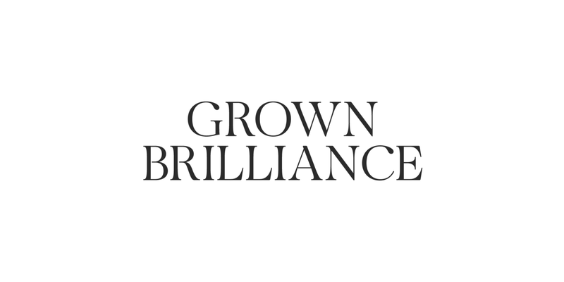 Grown Brilliance logo representing a luxury jewelry brand partnership and live event activation at King of Prussia Mall in Philadelphia, Pennsylvania.