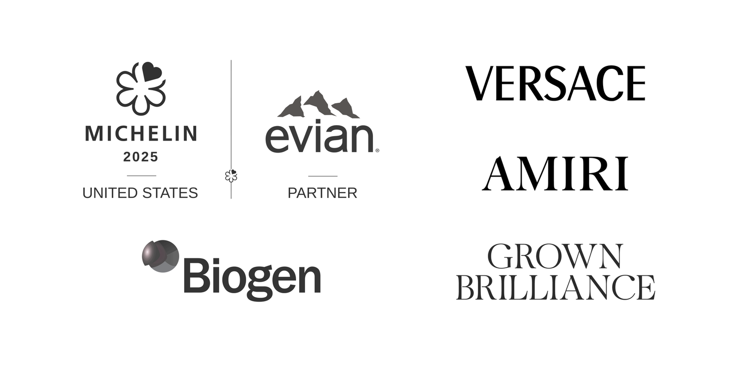 Luxury brands and corporate clients I’ve collaborated with including Evian, Michelin, Versace, Amiri, Grown Brilliance and Biogen in Philadelphia, Pennsylvania.