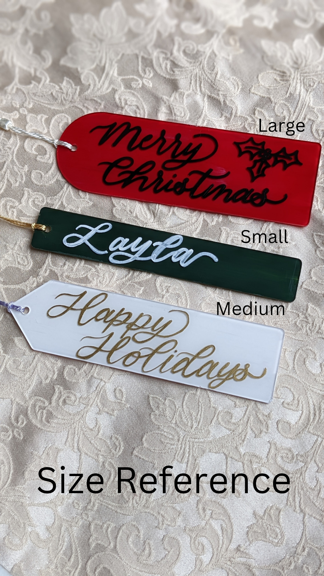 Acrylic Bookmark | Stocking Tag | Gift Tag (Small)